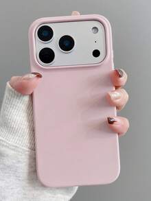 Minimalist Pink Solid Color Fashion Soft Shell Case Compatible With IPhone 17 Pro Max/17 Pro/17 Air/17/16 Pro Max/16 Pro/16/16 Plus/15/15 Pro Max/15 Pro/15 Plus/11/12/13/14 Pro Max/12 Pro/12 Pro Max/13 Pro/13 Pro Max/7 Plus/14 Pro/14 Pro Max/14 Plus Spring Birthday Anniversary Gift Party Office Professional - Pink-upgraded Version - View 2