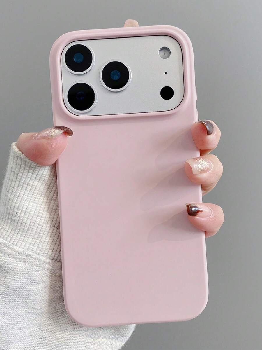 Minimalist Pink Solid Color Fashion Soft Shell Case Compatible With IPhone 17 Pro Max/17 Pro/17 Air/17/16 Pro Max/16 Pro/16/16 Plus/15/15 Pro Max/15 Pro/15 Plus/11/12/13/14 Pro Max/12 Pro/12 Pro Max/13 Pro/13 Pro Max/7 Plus/14 Pro/14 Pro Max/14 Plus Spring Birthday Anniversary Gift Party Office Professional