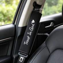 2pcs Universal Car Seat Belt Shoulder Pads, Printed Pattern Pressure Relief Protective Covers, Car Interior Decoration Accessories - A - View 2