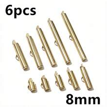 6pcs Stainless Steel Crimp End Caps Slider Clasps Buckles Tubes Connector Findings For Beading Ball Chains DIY Jewelry Making - Bead Chain Buckles - View 16