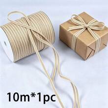 1/2/3pcs White Edge Fish Pattern Linen Ribbon, Fish Pattern Satin Ribbon, Bouquet Gift Wrapping Souvenir Decoration Accessories, Suitable For Gift Wrapping, Wedding Bouquets, Birthday Gifts, Handmade, Holiday Party Decoration - Multicolor - View 13