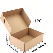 1/3/5/10/20Pcs Brown Corrugated Shipping Boxes, 5.9x5.9x2 Inch Mailing Boxes, Small Business Packaging Shipping Cartons, Gift Storage Boxes For Halloween Christmas Holiday Presents - Multi-color - View 11
