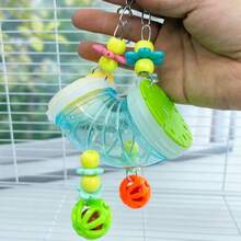 Parrot Hanging Foraging Toy With Transparent Container For Snacks And Grains, Includes Colorful Chewing Beads, Cage-Mounted Interactive Puzzle Toy For Cockatiels, Budgies, Lovebirds And Other Small Pet Parrots, Exercising Foraging Instincts And Relieving Boredom - View 7