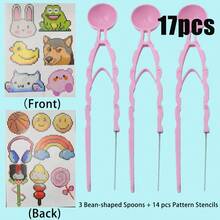17-Piece Set Perler Beads Auxiliary Tools (3 Perler Beads Needles + 14 Pattern Templates), Suitable For Crafts And Scrapbooking. They Are Helpful Assistants For Beading And Fine Handicrafts. Three Perler Beads Special Needles Handmade Beading - Melting Bead Auxiliary Tool - View 8