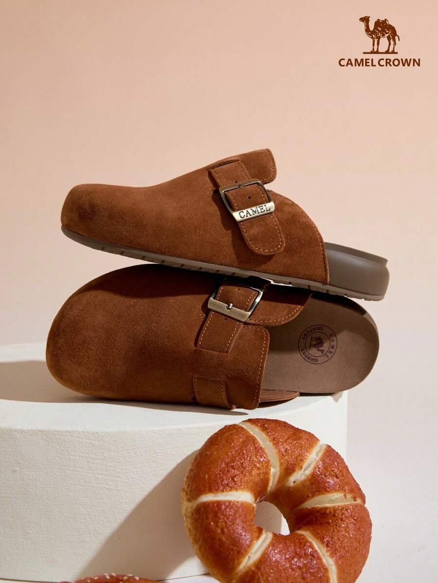 CAMEL CROWN 1雙女款夏季涼鞋,時尚輕便舒適經典Birkenstock風格拖鞋 - 焦糖色 - 查看 1