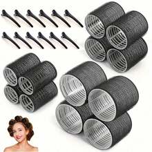 Self Grip Hair Rollers Set, No Heat Hair Curlers With Clips For DIY Hairstyle - Multicolor - View 9