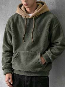 Men's Fashion Warm Long Sleeve Fleece Hoodie / Suitable For Autumn/Winter / Casual Daily Wear - Army Green - View 2