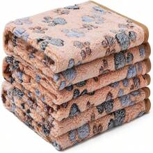 3pcs/Set Soft Fluffy Pet Blankets, Same Size, Suitable For Dogs And Cats, Washable, Paw Print Pattern - XS:40*60CM - View 15