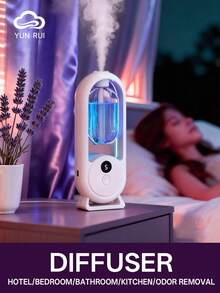 D8 高端香氛擴香機，自動 USB 加濕器，芳香噴霧器，可充電式電氣空氣淨化器，附彩色氛圍燈。5 種工作模式，兼容 6 種香氛精油，適用於臥室、客廳、書桌、大空間、寵物區、酒店和汽車（薰衣草、茉莉、梔子花、檀香、佛手柑、花香、節日禮物） - 多香型 - 查看 3