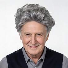 Men's Grey Short Wavy Synthetic Wig For Old Man Cosplay Halloween Costume Daily Wear Stage Performance Photo Shooting And Role Play, Glasses & Eyebrow Props Optional - Grey - View 14