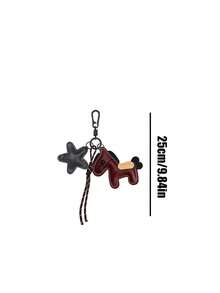 Cute Horse & Star Pendant Keyring, Minimalist Bag Charm Accessory, For Handbag Backpack Daily Travel,Gift For Girls Friends,Halloween, Birthdays Gift - Multicolor - View 11