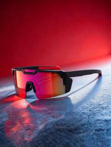 1 Pair Colorful Frameless Sports Glasses, Unisex, Suitable For Cycling, Running, Fishing, Hiking, Driving And Various Outdoor Activities - Gradient - View 8