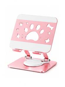 Foldable Adjustable Laptop Stand, Cute Cat Paw Design, Desktop Laptop Base With Ventilation And Heat Dissipation Function, Multi-Angle Support For Tablets And Laptops, Home Office Desktop Accessory - Type a - View 12
