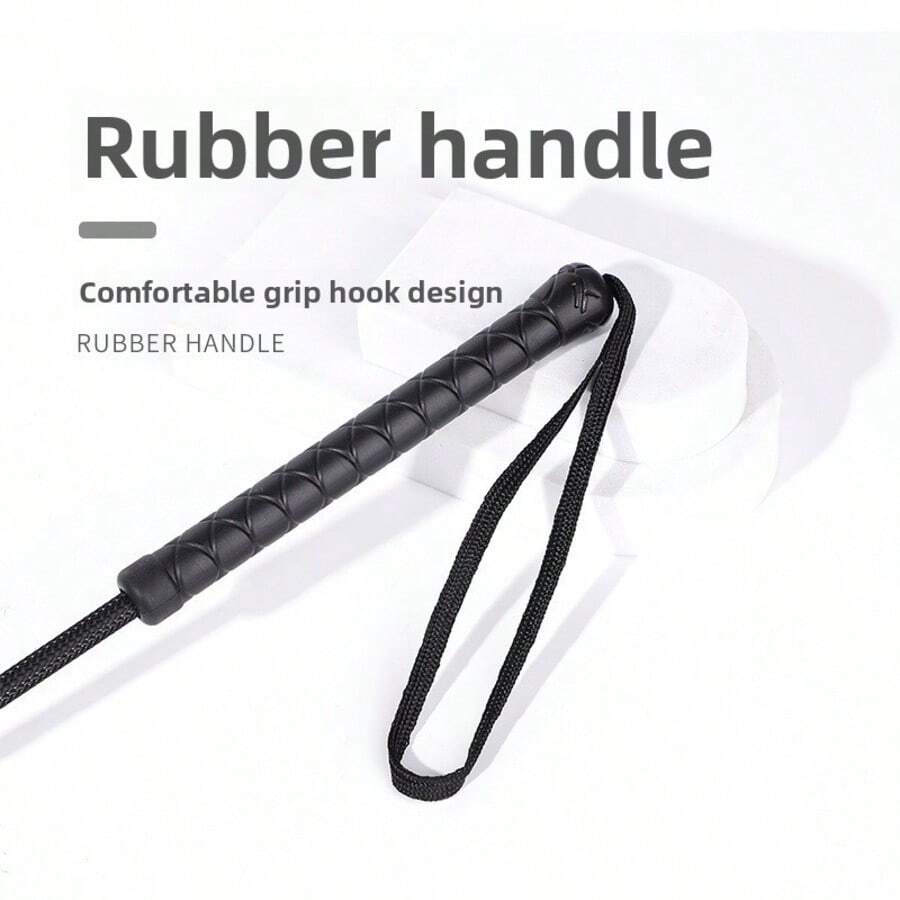1pc PU Leather Riding Crop, Soft Riding Crop, Stage Prop With Non-Slip Braided Handle And Wrist Strap, Equestrian Training Aid For Horse Riding - Multicolor - View 1