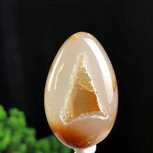 Agate Crystal Cave Egg High-Quality Ornament/Crystal Raw Stone Polished Home Desktop Decoration/Treasure Pot Crystal Random - Multicolor - View 8