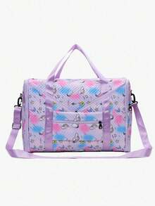 Travel Duffel Bag + Weekender Bag + Large Capacity Multi Pocket Storage + Overnight Gym Vacation Trip + Quilted Handbag With Detachable Strap - Multicolor - View 10