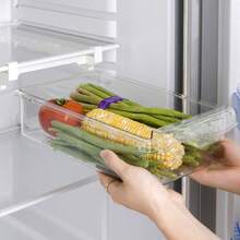 1pc, Refrigerator Storage Box, Drawer-Style Hanging Design, Fresh-Keeping Box, Can Hold Eggs And Fruits/Vegetables, Dual-Use For Freezer And Refrigerator, Kitchen Organization Tool, Suitable For Home Kitchen, Refrigerator Storage And Holiday Ingredient Organization. - Multicolor - View 9