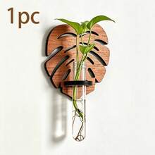 3/1 cái giá treo tường lá Monstera để nhân giống cây kèm ống nghiệm, trang trí tường thủy canh phong cách Bohemian, phù hợp cho phòng khách và phòng tắm - Nhiều kiểu dáng - Xem 8