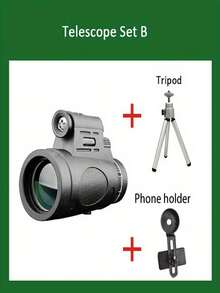High Magnification Monocular Telescope, Non-Slip Ergonomic Handheld Design, Precision Metal Focus Structure, Sharp Imaging, Comes With Full Set Of Accessories, Suitable For Ball Games, Outdoor Camping, Adult Long-Distance Observation Portable Tool - Multicolor - View 7