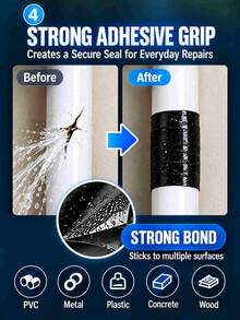 1 Roll PVC Pipe Super Waterproof Repair Tape, Leak-Proof Sealing Repair Tape, Self-Adhesive Performance Excellent Repair Tape, Insulated Pipe - Multicolor - View 6