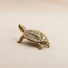 Vintage Wealth-Attracting Money Turtle Figurine, Solid Longevity Turtle, Symbolizing Wealth And Longevity, Suitable For Tea Table And Desktop Decoration - A - View 6