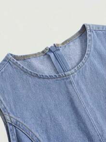 Tween Boys Denim Overalls & Jumpsuits - Light Wash - View 4