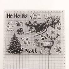1pc Christmas Tree & Reindeer Transparent Stamp, DIY Planner Stamp, Reusable Stamp For Card Making, Decoration, Scrapbooking, Photo Album Crafts, Holiday Greetings - Christmas - View 3