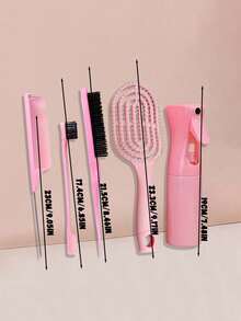 Set Sisir 5pcs/4pcs/2pcs, Set Sikat Rambut, Botol Semprot Kabut Halus Berkelanjutan 6.8oz/200ml, Cocok untuk Rambut Anak-anak dan Perempuan, Sisir Lucu, Sisir Ekor Tikus, Cocok untuk Penataan Rambut Anak dan Penggunaan Penata Rambut - MultiWarna - View 9