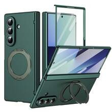 VIETAO 可攜式 360° 旋轉隱形手機支架無線充電保護手機殼，相容 Galaxy Z Fold 8 Ultra 7 6 5 4，強化玻璃螢幕保護貼翻蓋手機殼，相容 iPhone Duo - 綠色 - 查看 14
