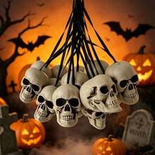 5pcs Halloween Skull Mini Skulls, Halloween Party Decoration Props, Desktop Decor - Multicolor - View 4
