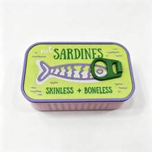 Creative Sardine Can Portable Jewelry Box, Fish Bone Necklace Anti-Tangle Storage Box, Travel Mini Ring & Earring Storage Box, Travel Jewelry Storage Box, Portable Jewelry Storage Box, Suitable As A Gift Or Personal Use, Travel Essential - Sardine Tin Jewelry Box - View 13