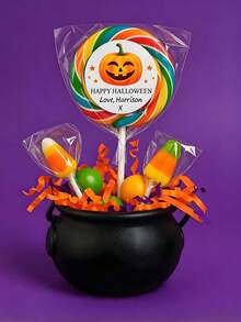 Personalised Halloween Stickers, Custom Pumpkin Labels, Cute Spooky Decals For Kids Party Favors, Treat Bags, Envelopes, Halloween Decorations - Multicolor - View 7