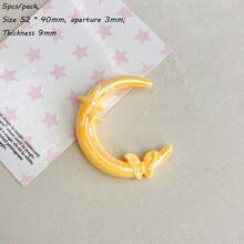 UV Plated Solid Color Big Moon Butterfly Star Bead DIY Handmade Bead Phone Chain Pendant Loose Bead Jewelry Accessories - Multicolor - View 46
