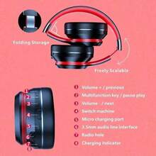Lenovo HD200 藍牙耳罩式可折疊無線電腦耳機 降噪 HIFI 立體聲電競耳機 - 黑 - 查看 4