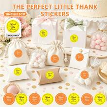 500pcs/Roll 1 Inch Lace Thank You Seal Stickers, 2 Colors, Self-Adhesive Labels For Business Decoration, Baking Gift Packaging, Suitable For Small Business, Simple Elegant Sealing Stickers For Envelopes, Party Gifts, Decorative Stickers - one-size - View 3