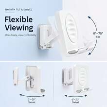 1pc-Phone Holder, Wall-Mounted Tablet Stand, Detachable Self-Adhesive Wall Bracket, Dual-Use For Bathroom, Kitchen, Bedside, Adjustable & Telescopic, Black/White Optional. Home & Living Storage & Organization, Storage Rack Phone Holder. - Multicolor - View 7