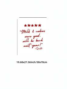 1pc Frameless Funny Christmas Kitchen Chef Wall Art Canvas Poster Print Winter Party Decor For Kitchen Living Room Bedroom Dorm Back To School Gift - Frameless - View 14