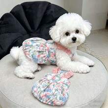 Pet Dog Cat Ditsy Floral Camisole Pumpkin Dress, Suitable For All Seasons, Fits Small And Medium Dogs - Multicolor - View 7