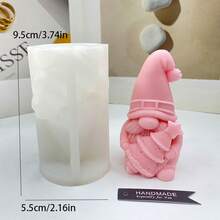 1pc Christmas Tree Hugging Snowflake Gnome Scented Candle Silicone Mold - Dwarf - View 4