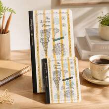 1pc Standard / Passport Size TN Ice Cream Release Paper Insert, Vintage Dessert Themed Notebook Refill, Premium 100g Woven Paper For Sticker Storage, Cute Journaling Craft Supplies - Rectangle - View 8