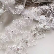 1 Yard Beaded Butterfly Embroidered Lace Trim, Skirt Hem Bag Curtain DIY Decorative Accessory - Lace - View 12