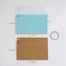 1pc Colorful Ring Binder Index Card, 7.62 X 12.7cm, With Ring Binder And Perforated Lined Memo Card, Portable Review Card, Suitable For School, College, Home, Office, Memory, To-Do List (10 Colors), Learning Supplies, Back To School Essentials - one-size - View 11