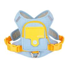1PC New Pet Dog Backpack Harness, Exquisite Small Backpack Design, Convenient Storage For Small Items, Reflective Strip Design For Night Safety, Comfortable Soft Fabric, Breathable And Non-Stuffy, Adjustable Size Fits Most Dogs, Durable Polyester Material, Suitable For Small And Medium Dogs, Perfect For Daily Outings, Outdoor Hiking, Camping And Picnics - Blue - View 2