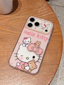SANRIO 1件透明氣墊歐風粉色3D蝴蝶結KT蘋果手機殼，適用11-18pm - 彩色 - 查看 5