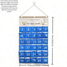 Blue Multi-Pocket Hanging Storage Bag, Suitable For Organizing And Sorting Various Items, Ideal For Daily Indoor Multi-Scenario Storage Use - Multicolor - View 8