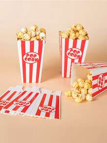 48/24/12/1pc Mini Popcorn Boxes, Suitable For Movie Theater, Carnival, Christmas Party And Birthday Party - Multicolor - View 2