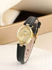 LIANDU LIANDU Women's Vintage Classic Business Style Quartz Watch, PU Strap, Suitable For Daily Wear, Holidays, Gatherings, Ramadan, Eid, Office, Thanksgiving, Weddings, Parties, Dates, Christmas, Back To School, Halloween, Easter And Other Occasions, Perfect Gift For Women - Black - View 5