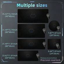 Honeycomb Mouse Pad Black Geometric Texture Desk Mat Extended XL MousePad Office Desk Accessories Multicolor Non-Slip Stitched Edge Computer Mat For Desk 35.4x15.7 Inches Rubber Base Laptop Keyboard Pad For Home Office & Gamers - View 10