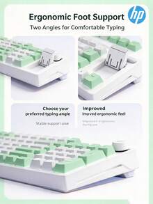 HP Mechanical Feel Wired Keyboard, Silent Multi-Function Knob, Gaming Desktop & Laptop External USB Keyboard K500F, Dedicated For Office Typing, Multiple Colors Available, Stylish Contrast Color Keyboard - View 3
