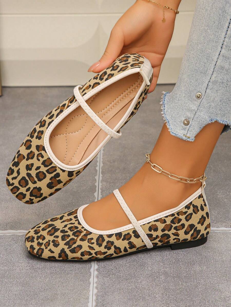 Women Flat Shoes, Square Toe, Instep Strap, Slip On, Easy Wear, Comfort - Yellow - View 1